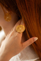 JS0004 - Saba Style Musnad & Arabesque Gold Plated Jewelry Set