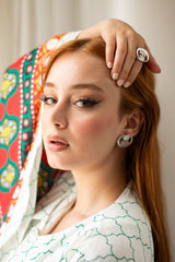 JS0005 - Saba Style Moon & Temple Silver Jewelry Set