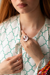 JS0005 - Saba Style Moon & Temple Silver Jewelry Set