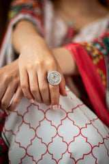 JS0011 - Saba Style Silver Coin Jewelry Set