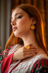 JS0010 - Saba Style Gold Plated Coin Jewelry Set