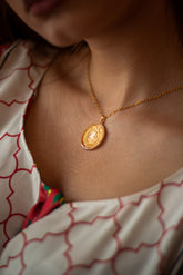 NG0009 - Golden Sabaean Coin Necklace