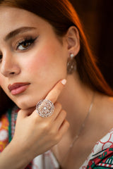 JS0009 - Saba Style Musnad & Arabesque Silver Jewelry Set