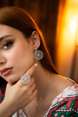 JS0009 - Saba Style Musnad & Arabesque Silver Jewelry Set