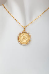 NG0009 - Golden Sabaean Coin Necklace