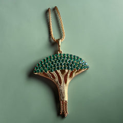 Silver Golden plated Socotra dragon tree